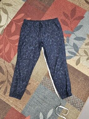 Athleta Womens Navy Camo Joggers Size 14